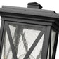 Z-Lite Brookside 8" W x 17" H 1-Light Black Outdoor Post Mount Fixture With Clear Seedy Glass Shade