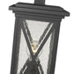 Z-Lite Brookside 8" W x 18" H 1-Light Black Outdoor Pier Mounted Fixture and Square Pier Mount Hardware With Clear Seedy Glass Shade