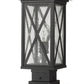 Z-Lite Brookside 8" W x 18" H 1-Light Black Outdoor Pier Mounted Fixture and Square Pier Mount Hardware With Clear Seedy Glass Shade