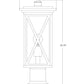 Z-Lite Brookside 8" W x 19" H 1-Light Black Outdoor Pier Mounted Fixture and Square Pier Mount Hardware With Clear Seedy Glass Shade