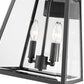 Z-Lite Broughton 11" 2-Light Black Aluminum Outdoor Wall Sconce With Clear Beveled Glass Shade