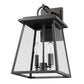 Z-Lite Broughton 11" 2-Light Black Aluminum Outdoor Wall Sconce With Clear Beveled Glass Shade