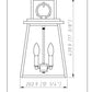 Z-Lite Broughton 11" 2-Light Black Aluminum Outdoor Wall Sconce With Clear Beveled Glass Shade
