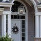 Z-Lite Broughton 13" 4-Light Black Aluminum Outdoor Chain Mount Ceiling Fixture With Clear Beveled Glass Shade
