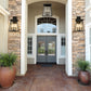 Z-Lite Broughton 13" 4-Light Black Aluminum Outdoor Wall Sconce With Clear Beveled Glass Shade