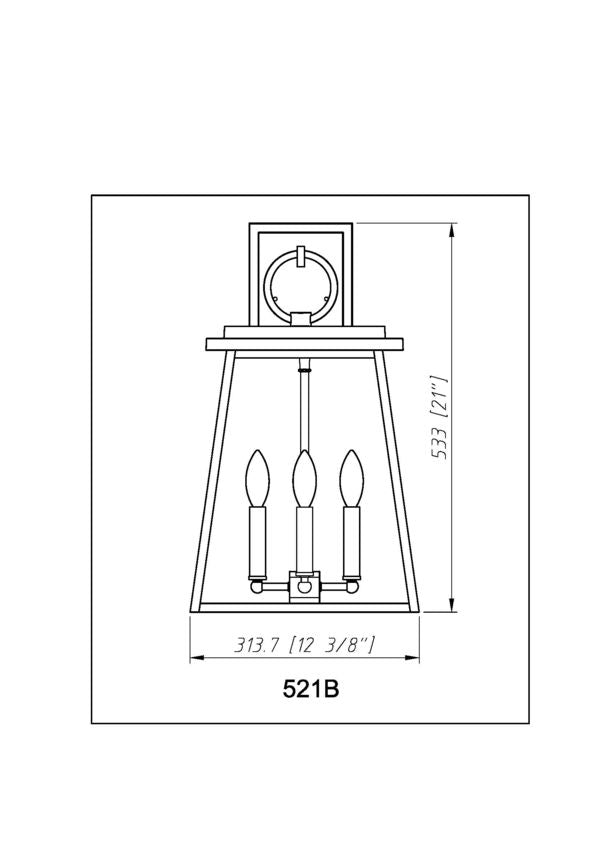 Z-Lite Broughton 13" 4-Light Black Aluminum Outdoor Wall Sconce With Clear Beveled Glass Shade