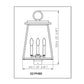 Z-Lite Broughton 13" W x 22" H 4-Light Black Outdoor Post Mount Fixture With Clear Beveled Glass Shade
