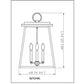 Z-Lite Broughton 16" 4-Light Black Aluminum Outdoor Chain Mount Ceiling Fixture With Clear Beveled Glass Shade