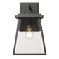 Z-Lite Broughton 9" 1-Light Black Aluminum Outdoor Wall Sconce With Clear Beveled Glass Shade