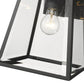 Z-Lite Broughton 9" 1-Light Black Aluminum Outdoor Wall Sconce With Clear Beveled Glass Shade