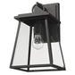 Z-Lite Broughton 9" 1-Light Black Aluminum Outdoor Wall Sconce With Clear Beveled Glass Shade