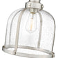 Z-Lite Burren 12" 1-Light Brushed Nickel Pendant Light With Clear Seedy Glass Shade