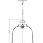 Z-Lite Burren 12" 1-Light Brushed Nickel Pendant Light With Clear Seedy Glass Shade