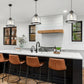 Z-Lite Burren 12" 1-Light Matte Black and Chrome Pendant Light With Clear Seedy Glass Shade