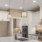 Z-Lite Burren 9" 1-Light Brushed Nickel Mini Pendant Light With Clear Seedy Glass Shade