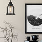 Z-Lite Burren 9" 1-Light Matte Black Mini Pendant Light With Clear Seedy Glass Shade