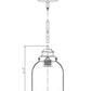 Z-Lite Burren 9" 1-Light Matte Black Mini Pendant Light With Clear Seedy Glass Shade