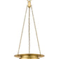 Z-Lite Calhoun 13" 1-Light Heritage Brass and Clear Seedy Glass Shade Pendant Light