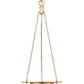 Z-Lite Calhoun 13" 1-Light Heritage Brass and White Opal Glass Shade Pendant Light
