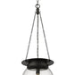 Z-Lite Calhoun 13" 1-Light Matte Black and Clear Seedy Glass Shade Pendant Light