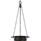 Z-Lite Calhoun 13" 1-Light Matte Black and Clear Seedy Glass Shade Pendant Light