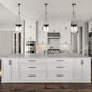 Z-Lite Calhoun 13" 1-Light Matte Black and Clear Seedy Glass Shade Pendant Light
