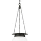 Z-Lite Calhoun 13" 1-Light Matte Black and White Opal Glass Shade Pendant Light