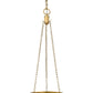 Z-Lite Calhoun 9" 1-Light Heritage Brass and White Opal Glass Shade Pendant Light