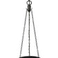 Z-Lite Calhoun 9" 1-Light Matte Black and Clear Seedy Glass Shade Pendant Light