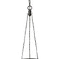 Z-Lite Calhoun 9" 1-Light Matte Black and Clear Seedy Glass Shade Pendant Light