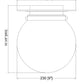 Z-Lite Calhoun 9" 1-Light Matte Black and White Opal Glass Shade Flush Mount Lighting