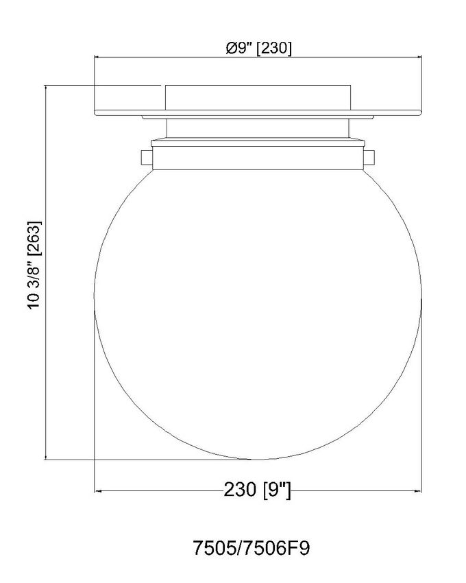 Z-Lite Calhoun 9" 1-Light Matte Black and White Opal Glass Shade Flush Mount Lighting