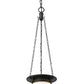 Z-Lite Calhoun 9" 1-Light Matte Black and White Opal Glass Shade Pendant Light