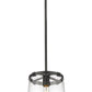 Z-Lite Callista 10" 1-Light Matte Black Pendant Light With Clear Glass Shade