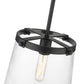 Z-Lite Callista 10" 1-Light Matte Black Pendant Light With Clear Glass Shade