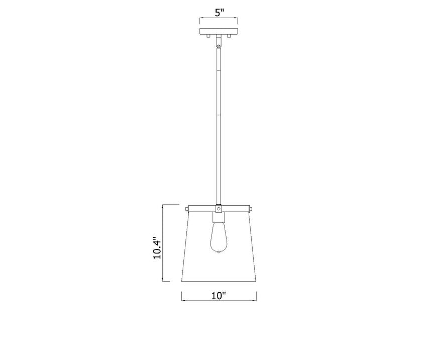 Z-Lite Callista 10" 1-Light Polished Nickel Pendant Light With Clear Glass Shade