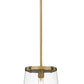 Z-Lite Callista 10" 1-Light Rubbed Brass Pendant Light With Clear Glass Shade