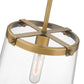 Z-Lite Callista 10" 1-Light Rubbed Brass Pendant Light With Clear Glass Shade