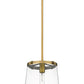 Z-Lite Callista 10" 1-Light Rubbed Brass Pendant Light With Clear Glass Shade