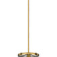 Z-Lite Callista 10" 1-Light Rubbed Brass Pendant Light With Clear Glass Shade