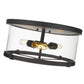 Z-Lite Callista 17" 3-Light Matte Black Flush Mount Lighting With Clear Glass Shade