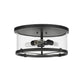 Z-Lite Callista 17" 3-Light Matte Black Flush Mount Lighting With Clear Glass Shade