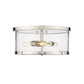 Z-Lite Callista 17" 3-Light Polished Nickel Flush Mount Lighting With Clear Glass Shade
