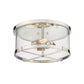 Z-Lite Callista 17" 3-Light Polished Nickel Flush Mount Lighting With Clear Glass Shade