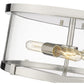 Z-Lite Callista 17" 3-Light Polished Nickel Flush Mount Lighting With Clear Glass Shade