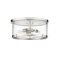 Z-Lite Callista 17" 3-Light Polished Nickel Flush Mount Lighting With Clear Glass Shade