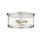 Z-Lite Callista 17" 3-Light Polished Nickel Flush Mount Lighting With Clear Glass Shade
