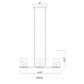 Z-Lite Callista 22" 6-Light Rubbed Brass Island Light With Clear Glass Shade