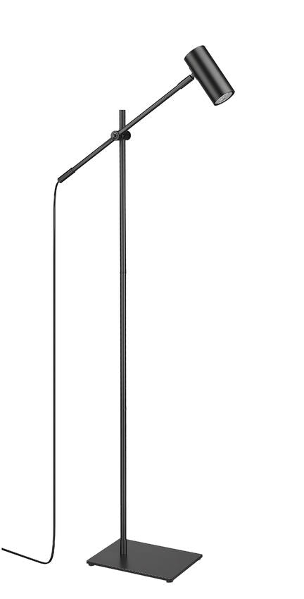 Z-Lite Calumet 49" Matte Black Aluminum Floor Lamp