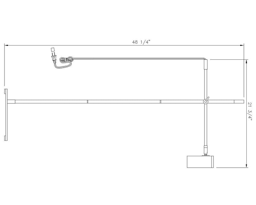 Z-Lite Calumet 49" Matte Black Aluminum Floor Lamp